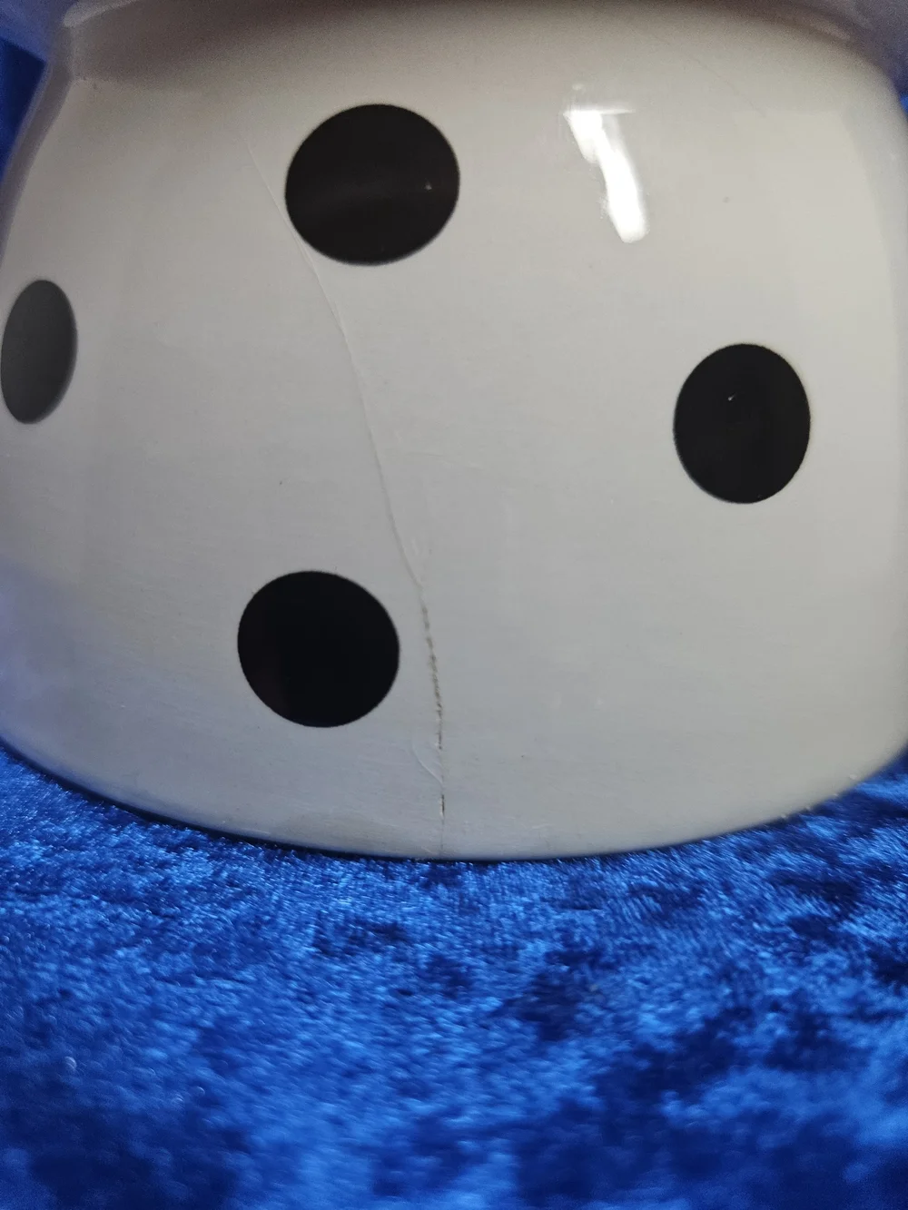 Dexypaws Black and White Polka Dot Elevated Ceramic Cat Dish